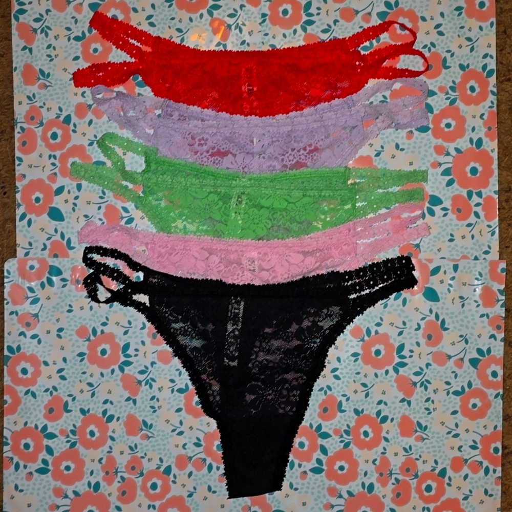 PINK Victoria's Secret lace thongs